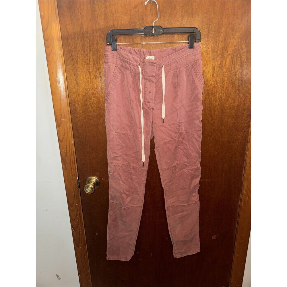 Wilfred Free Womens Dark Pink Lounge Pants Size 0 Long Pockets